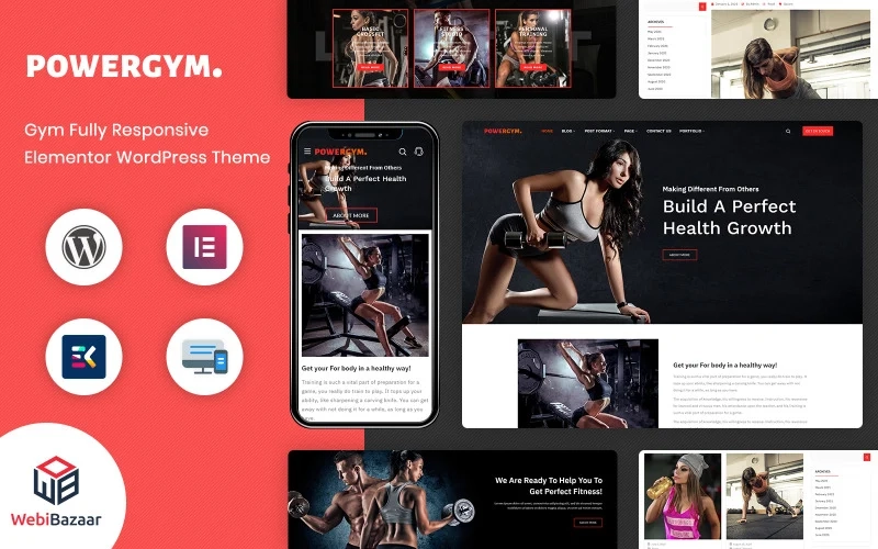 Powergym Multipurpose Gym Fitness & Bodybuilding Wordpress Theme 1.0