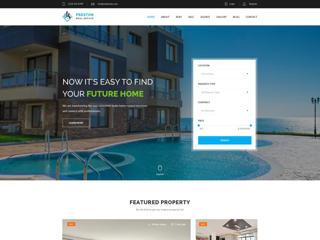 Preston – Real Estate WordPress Theme 1.2.1