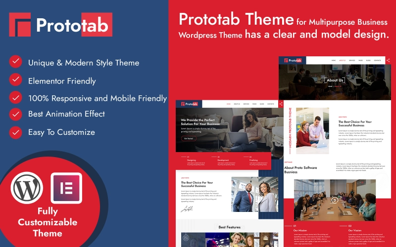 Prototab Multipurpose Business Wordpress Theme 1.0.0