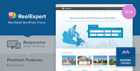 Real Expert Responsive Real Estate And Property Listing Wp Theme 1.7.6