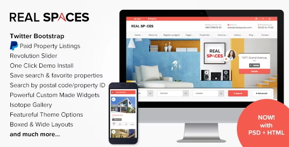 Real Spaces Wordpress Properties Directory Theme 2.9.1