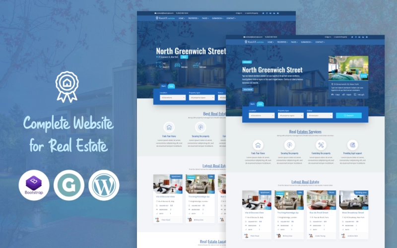 Realax Premium Real Estate Wordpress Theme 1.0.0