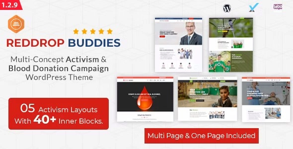 Reddrop Buddies – Multi Concept Activism & Blood Donation Campaign Wordpress Theme 1.3.0