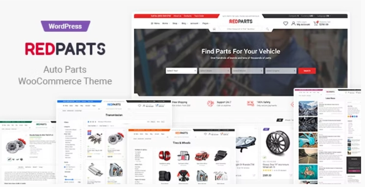 Redparts Auto Parts Wordpress Theme 1.18.0