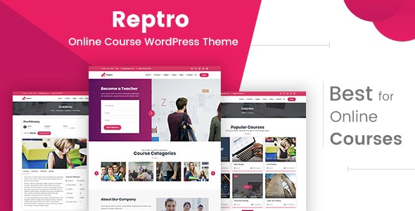 Reptro Online Course Wordpress Theme 2.1