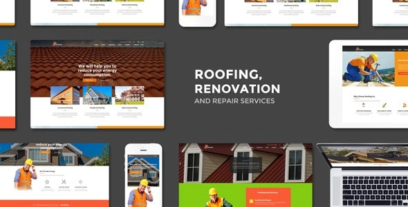 Roofing Renovation & Repair Service Wordpress Theme 2.8