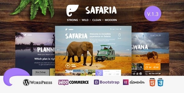 Safaria Safari & Zoo Wordpress Theme 1.3