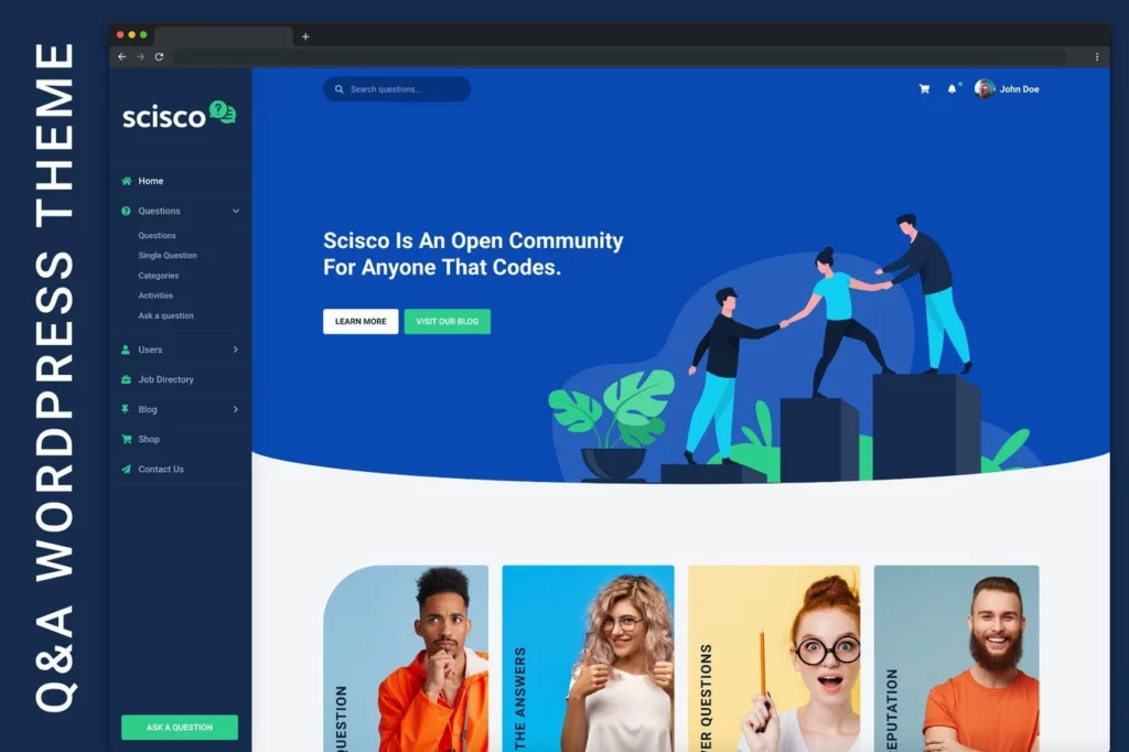 Scisco – Questions and Answers WordPress Theme 1.5.1