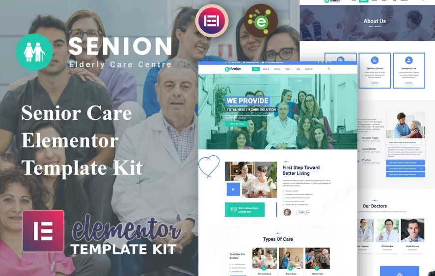 Senion Senior Care Elementor Template Kit