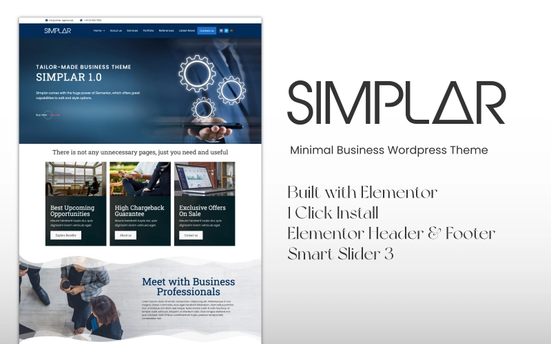 Simplar Award Winning Minimal Business Wordpress Theme Wordpress Theme 1.0.0