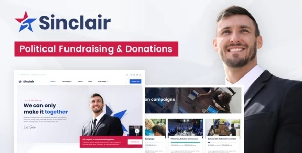 Sinclair Political Fundraising & Donations Wordpress Theme 1.0.9