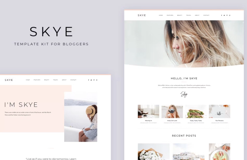 Skye Modern Blog Elementor Template Kit