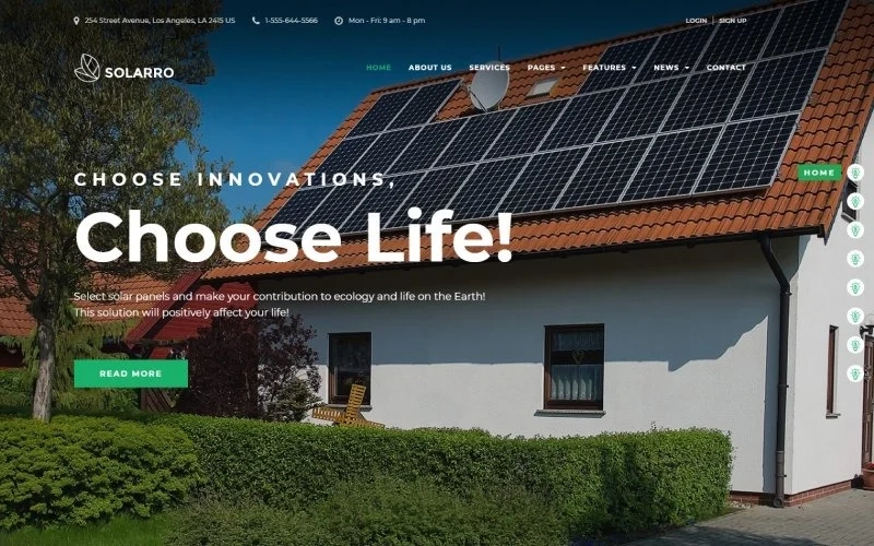 Solarro Solar Energy Company Wordpress Elementor Theme Wordpress Theme 1.0.1
