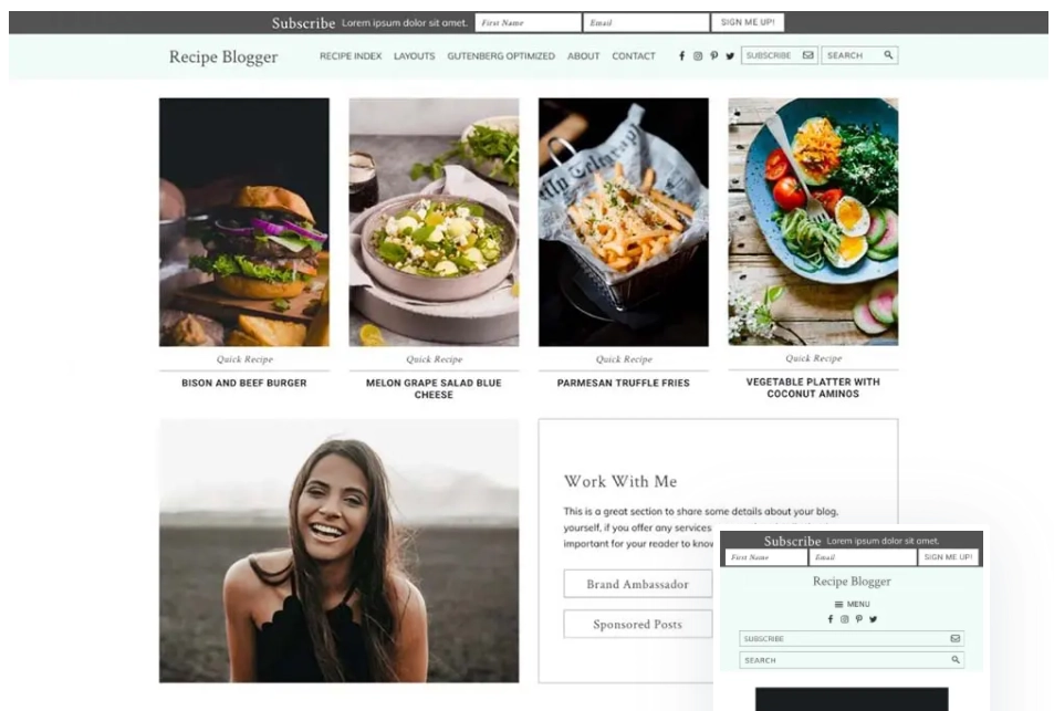 Studiopress Recipe Blogger Theme 1.2.3