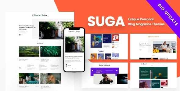 Suga Magazine And Blog Wordpress Theme 3.2