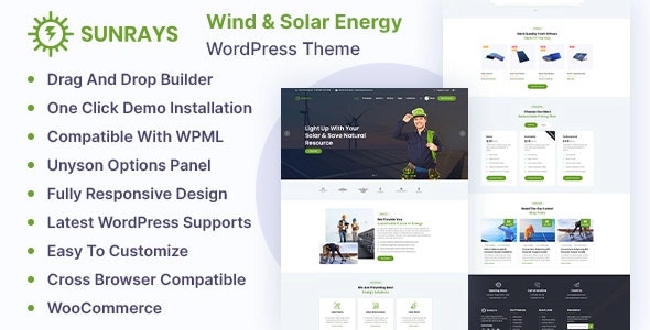 Sunrays – Solar Power & Green Energy Wordpress Theme 1.0.0