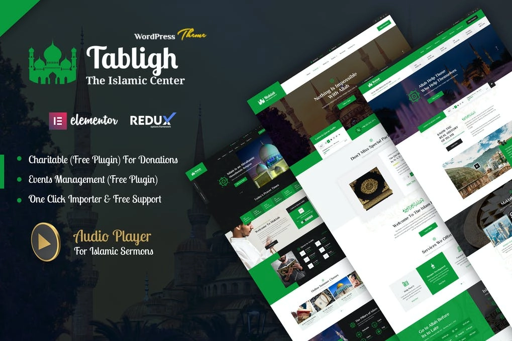 Tabligh Islamic Institute & Mosque Wordpress Theme + Rtl 1.0