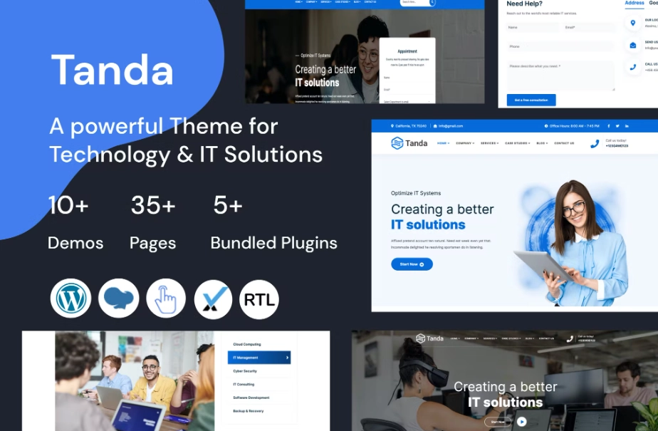 Tanda Technology & It Solutions Wordpress Theme 1.8