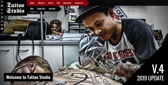 Tattoo Studio Responsive Wordpress Theme 4.4.1