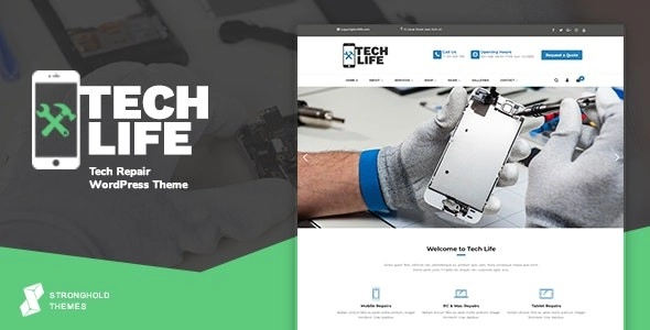 Techlife Mobile, Tech & Electronics Repair Shop Wordpress Theme 10.7