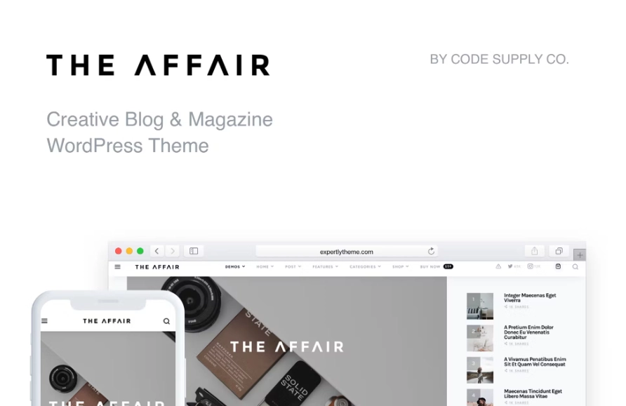 The Affair Wordpress Theme For Personal Blogs 3.5.1