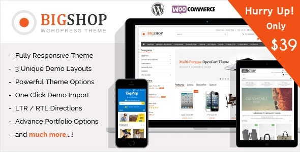 The Bigshop Woocommerce Wordpress Theme! 1.0.7