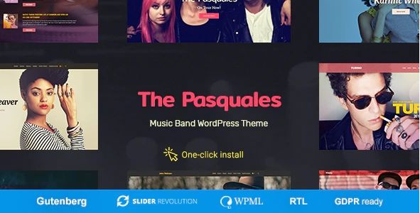 The Pasquales Music Band, Dj And Artist Wp Theme 1.0.9