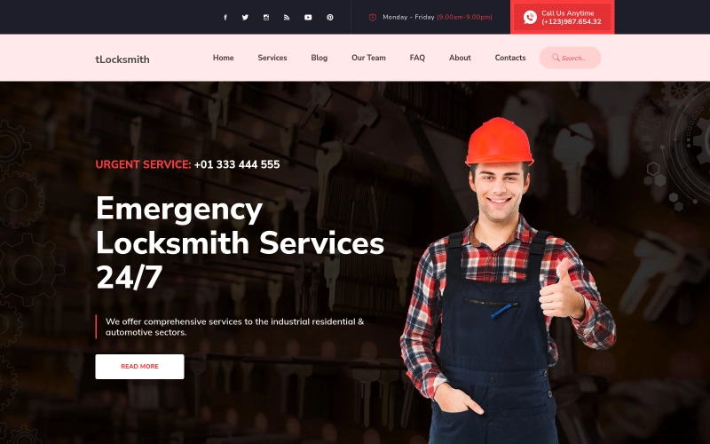 Tlocksmith Locksmith Wordpress Theme 1.0.0