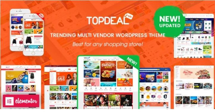 Topdeal Multi Vendor Marketplace Elementor Woocommerce Wordpress Theme (mobile Layouts Ready) 2.3.5