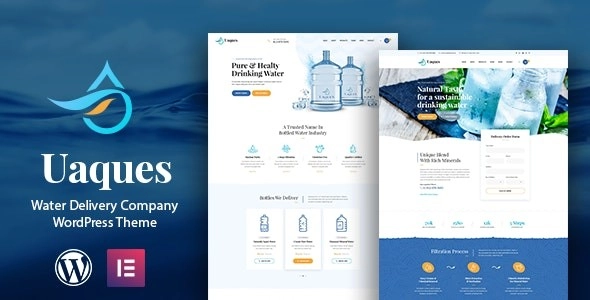 Uaques Drinking Water Delivery Wordpress Theme 2.4