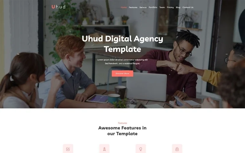 Uhud Responsive Digital Agency Wordpress Theme 1.0.0
