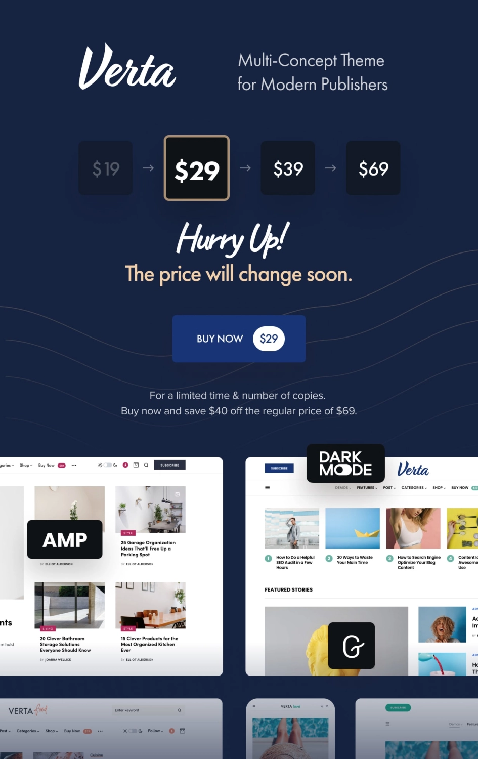 Verta Multi Concept Wordpress Theme For Modern Publishers 1.0.0