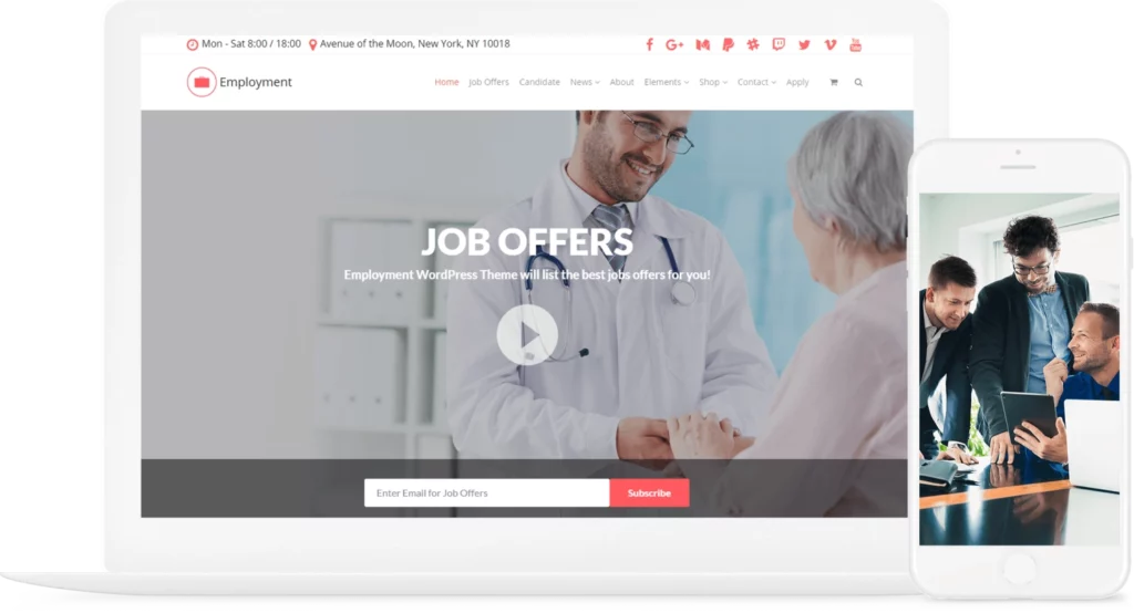 VisualModo – Employment WordPress Theme 2.0.2