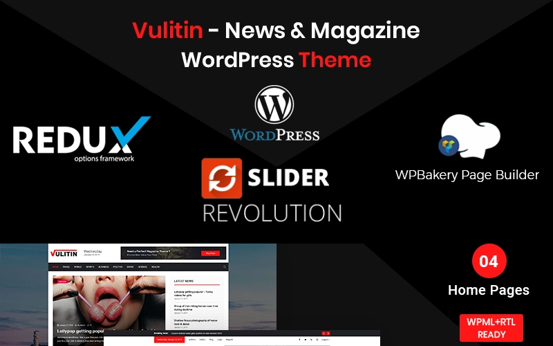 Vulitin News & Magazine Wordpress Theme