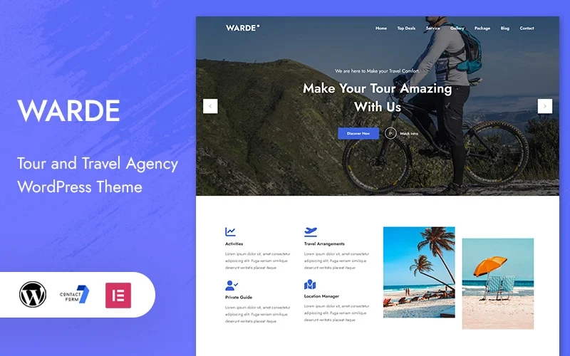 Warde – Tour And Travel Landing Page Wordpress Theme 1.0.0