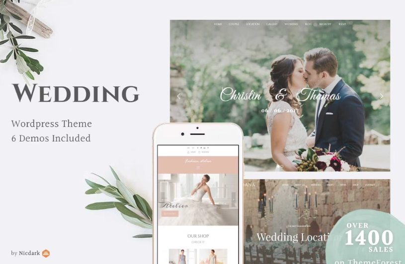 Wedding Wordpress Theme 4.9