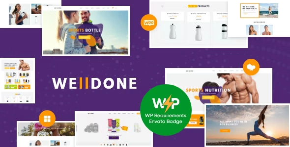 Welldone Sports & Fitness Nutrition And Supplements Store Wordpress Theme 1.9.12