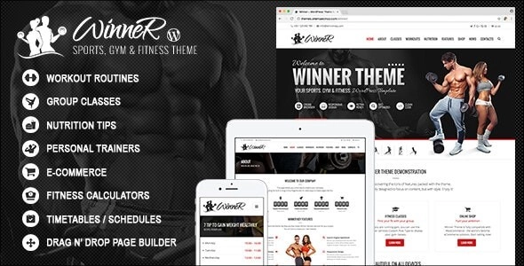 Winner Fitness & Gym Wordpress Theme 2.7.0