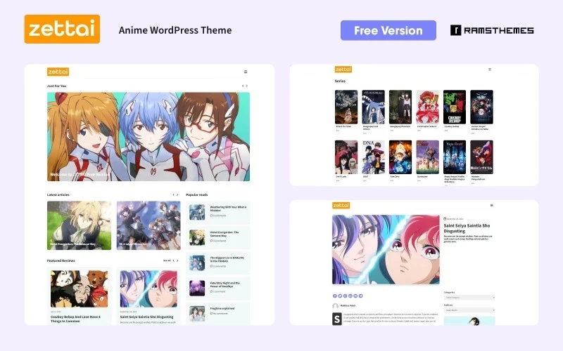 Zettai Free Anime Wordpress Theme 1.0