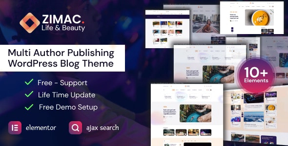 Zimac Multi Author Publishing Wordpress Theme 1.0