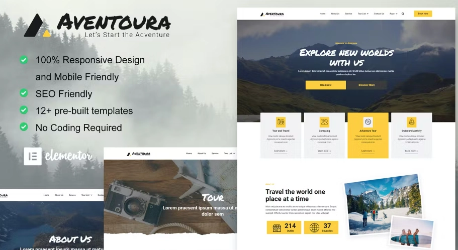 Aventoura Travel & Tour Agency Elementor Template Kit