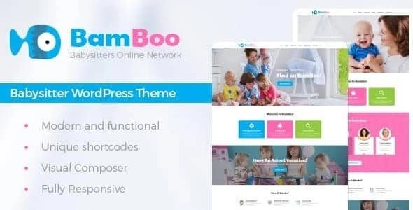 Bamboo Child Care & Kids Babysitting Children Wordpress Theme 1.1