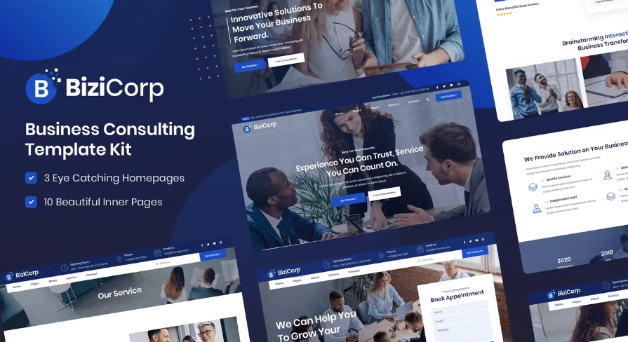 Bizicorp Business Consulting Elementor Template Kit