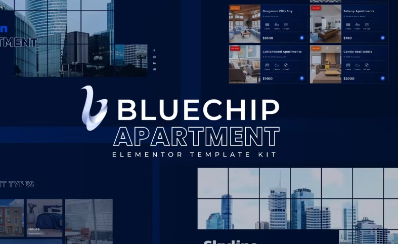 Bluechip Apartment & Property Elementor Template Kit