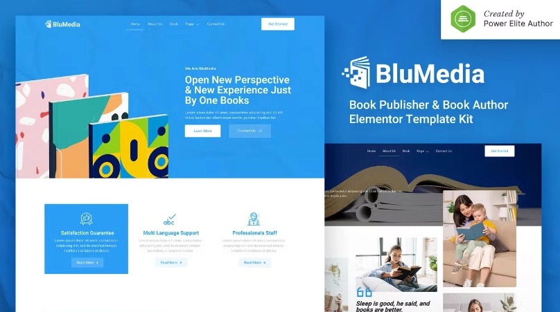 Blumedia – Book Publisher & Book Author Elementor Template Kit