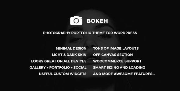 Bokeh Photography Portfolio Theme For Wordpress 1.2