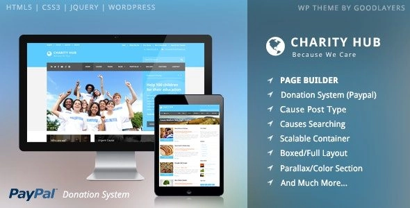 Charity Hub Nonprofit / Fundraising Wordpress 1.4.6