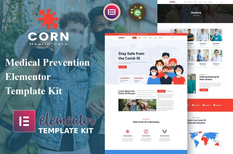 Corn Medical Prevention Elementor Template Kit