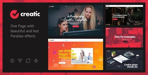 Creatic One Page Parallax Wordpress 1