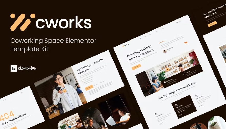 Cworks Coworking Space Elementor Template Kit